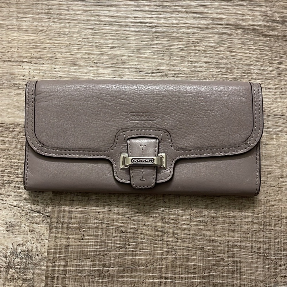 Coach Taylor Leather Checkbook Wallet